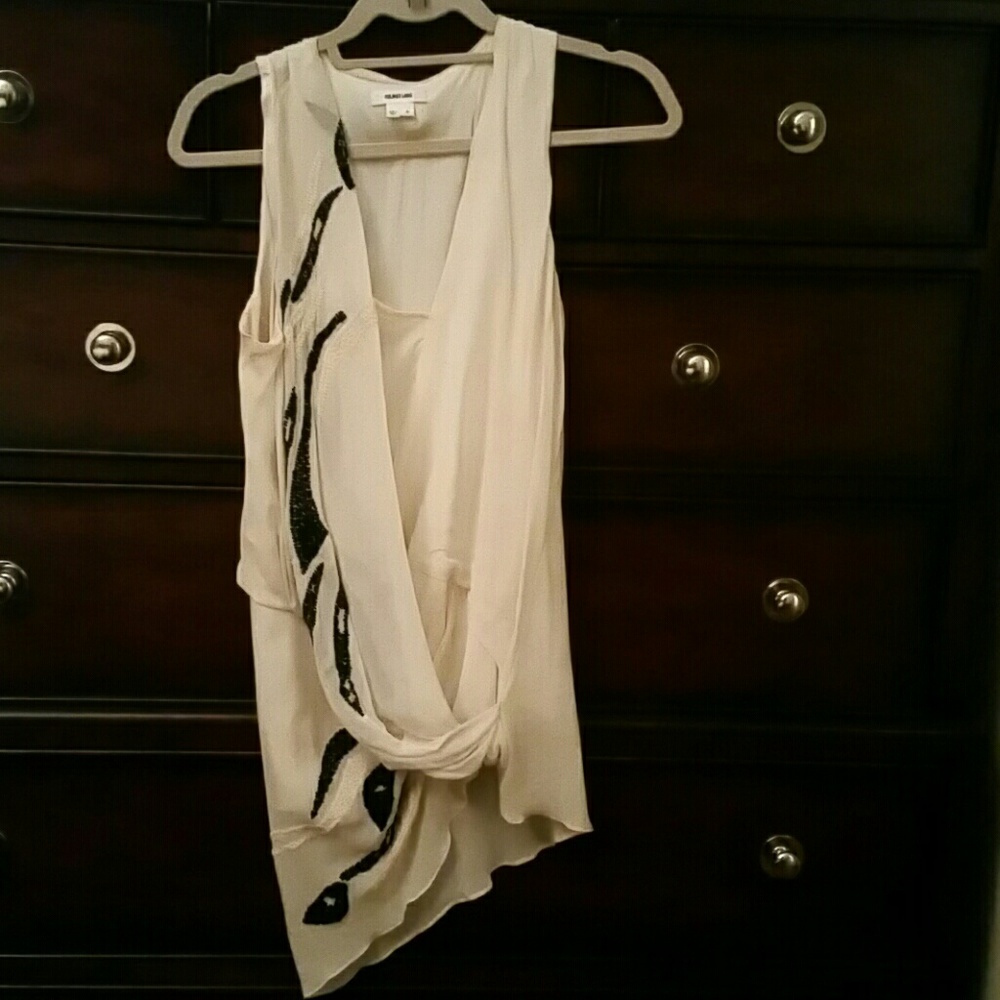 Helmut lang 100% silk tank blouse